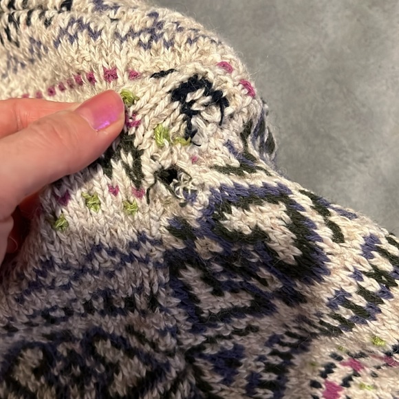 Multicolor Patterned Cardigan knit wool - Picture 12 of 12